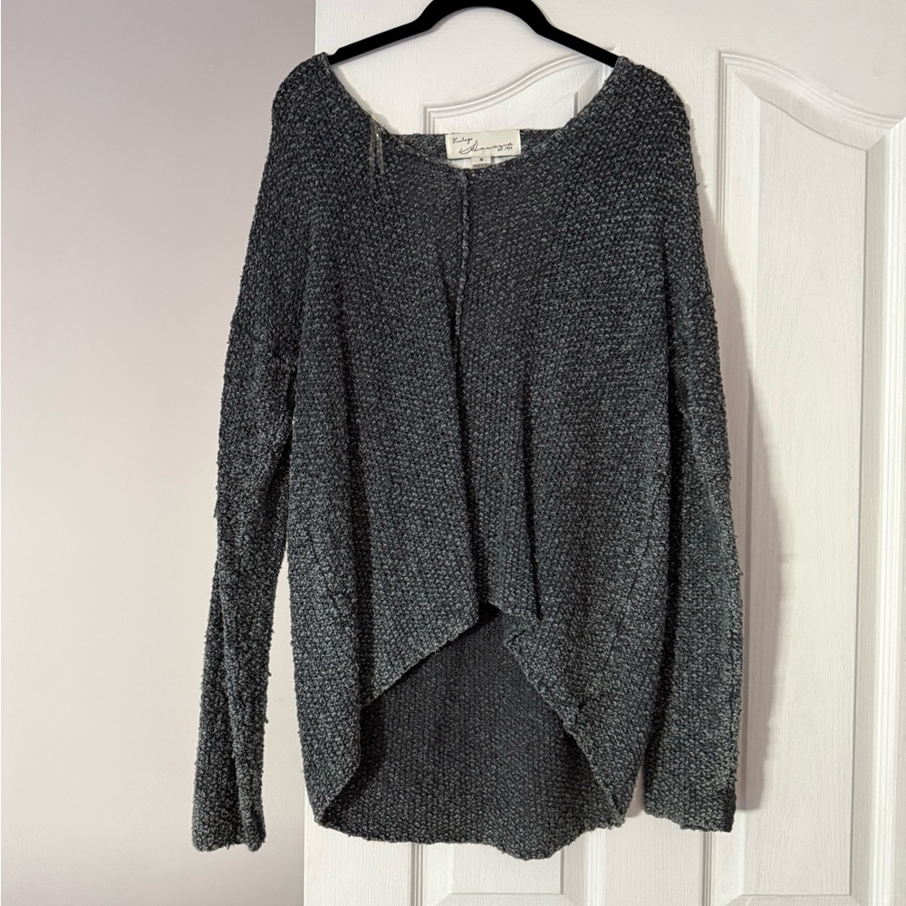 NWT Vintage Havana Cozy Textured Gray Women's Sweater